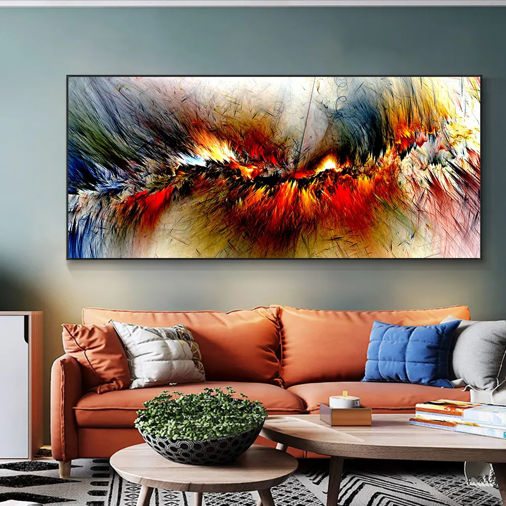 Impresiones y pósteres Pintura abstracta moderna sobre lienzo Cuadros  abstractos Arte de pared Cuadros para sala de estar Decoración del hogar