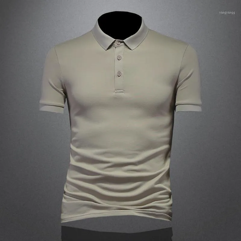 Polos maschile 2022 Summer Classic Shirt Men Cotton Solid Short Short Short Tee CAMISA Masculina Hombre M- 4xl