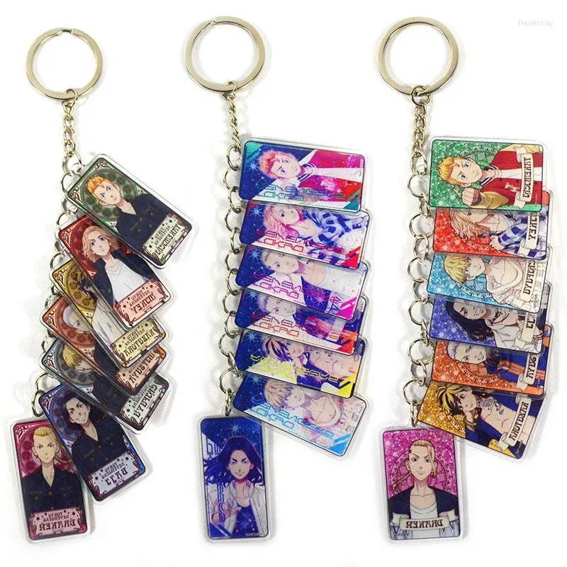 Keychains Tokyo Revengers Acrylic Keychain 7 In 1 Or 6 Mikey Draken Takemichi Pendant Keyring Jewelry Fred22