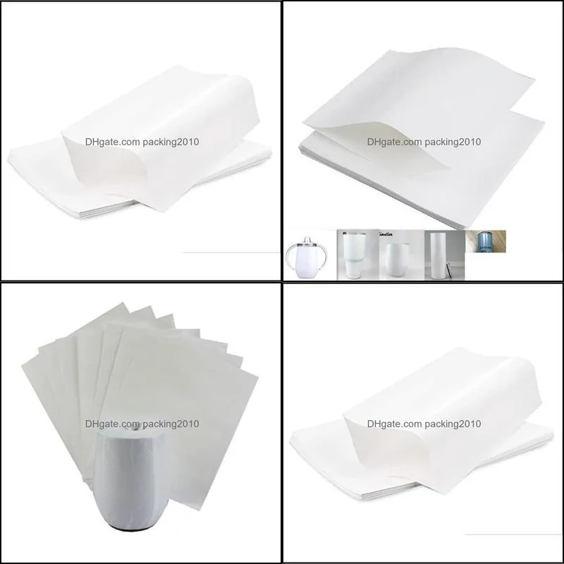 5 Sizes White Sublimation Shrink Film Shrink Wrap Sleeve For Sublimation Bottles Heat Press Printing For Tumbler Mugs Shrink
