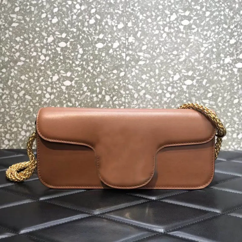 Designer-Umhängetaschen, modische V-Metall-Handtasche aus Leder, Umhängetasche, Damen-Sommer-Luxus-Designer, goldene Metallketten, Umhängetasche, Clutch