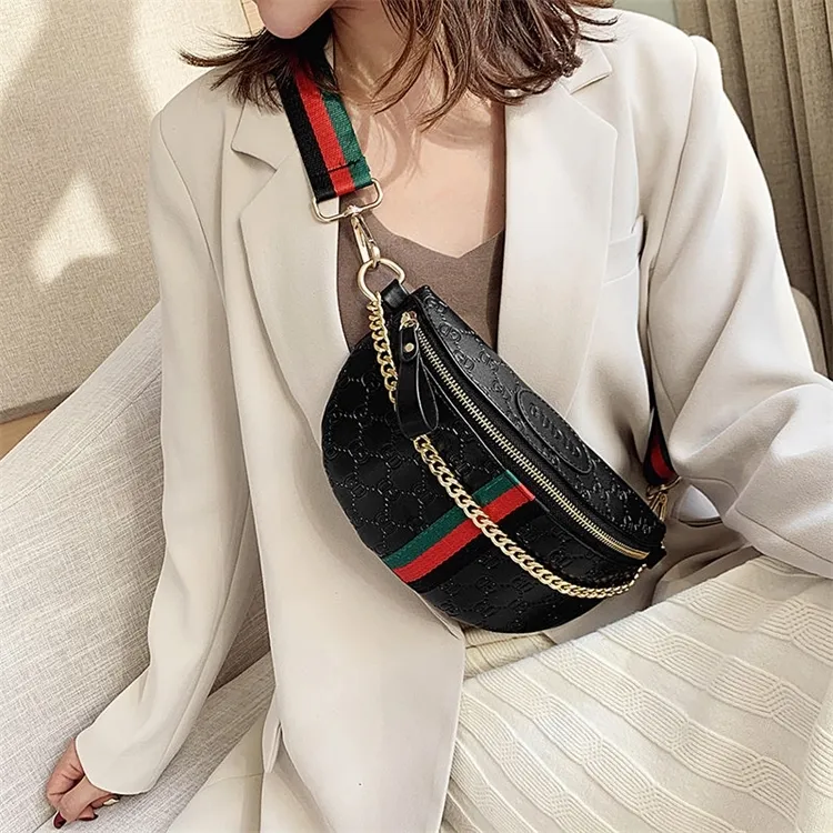 Niche fashion women's style foreign air chest bag with new texture and popular one Shoulder Messenger Bag Purses Onlines