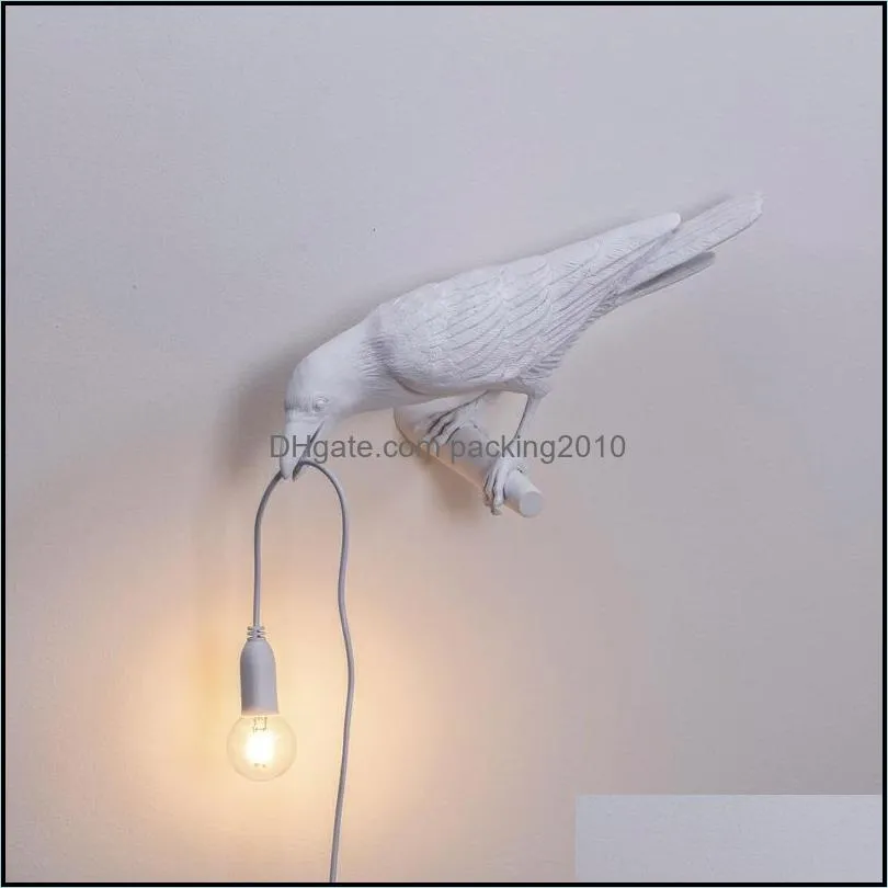 Wall Lamp Italian Seletti Bird Resin Animal Nordic Living Room Decor Home Light Fixture