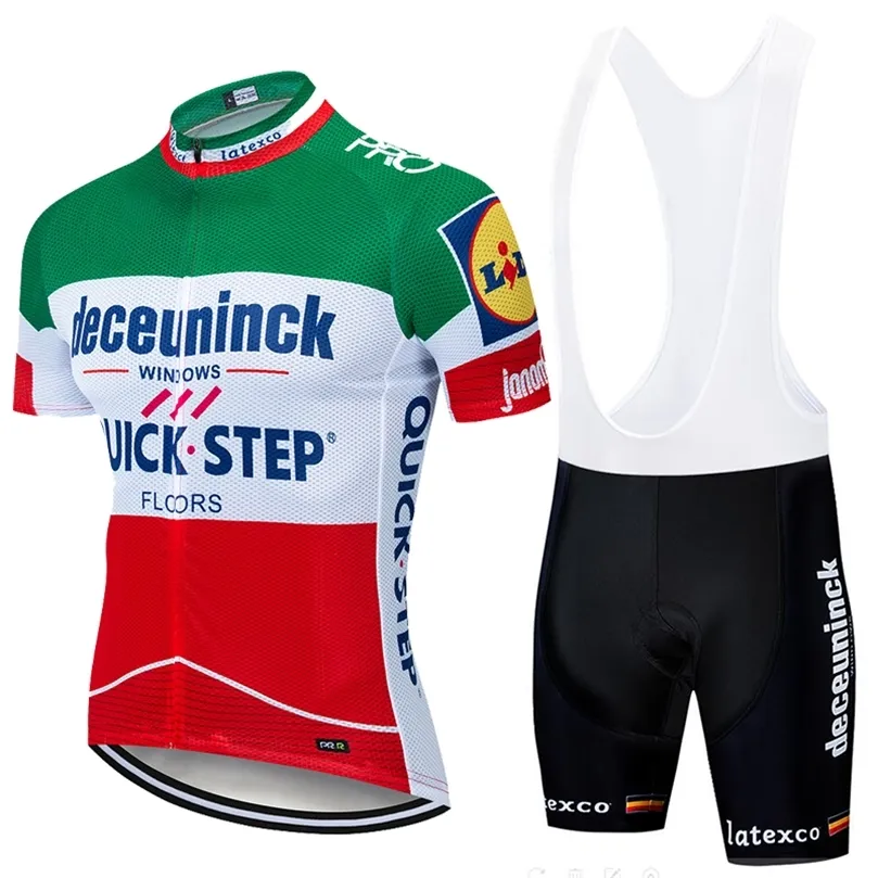 Quickstep Pro Bicycle Team Kurzarm Maillot Ciclismo Herren Radtrikot Kits Sommer atmungsaktive Radsportbekleidung Sets 220423