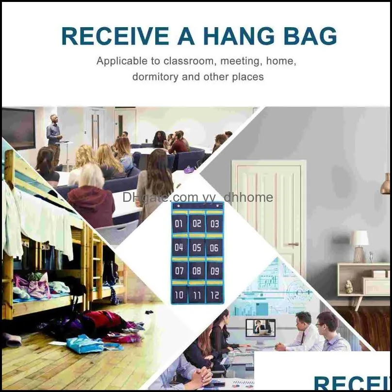 Storage Bags Classroom Organizer Pocket Chart Cell Phone Holder Wall Door Hanging Bag