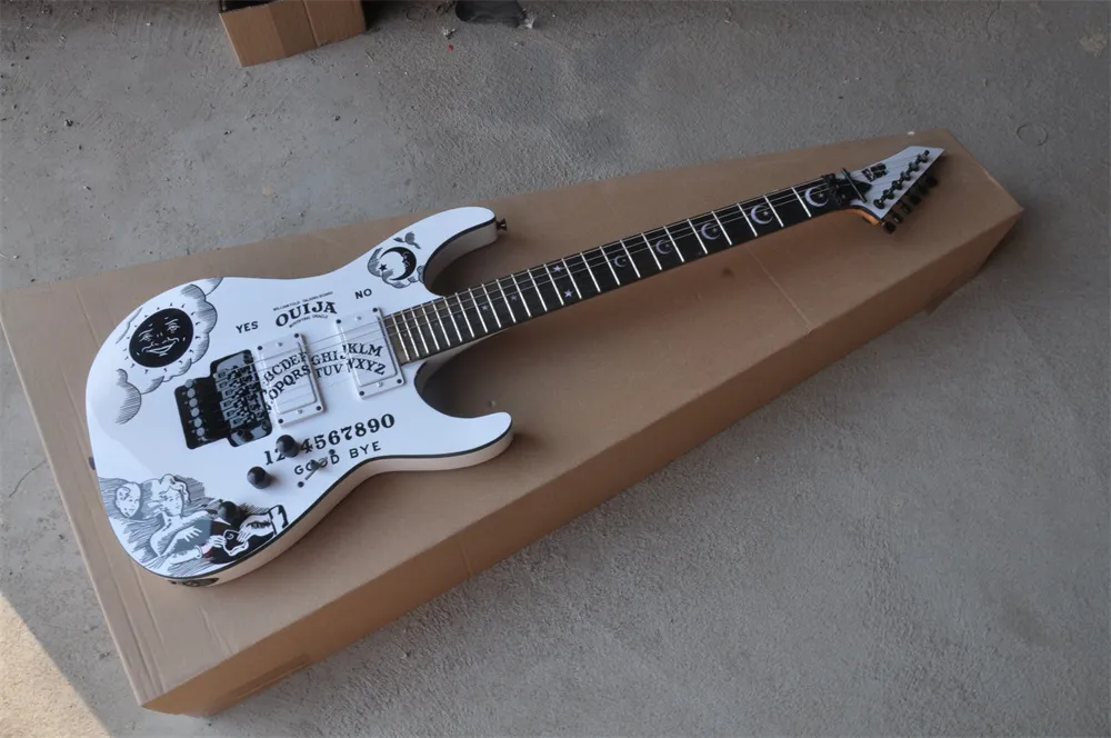Guitare double rocker guitare électrique lune déesse palissandre touche double micro fermé congélation prix support customiz