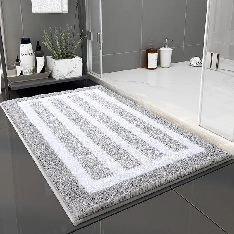 Tapis Toilette Tapis Antidérapant Salle De Bains Plancher Ménage Lumière De Luxe Porte Tapis Absorbant