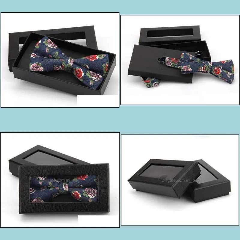 mens tie box for gift black crocodile pattern 14.2*7.6*3cm clear window neckties display boxes party accessories sn2056