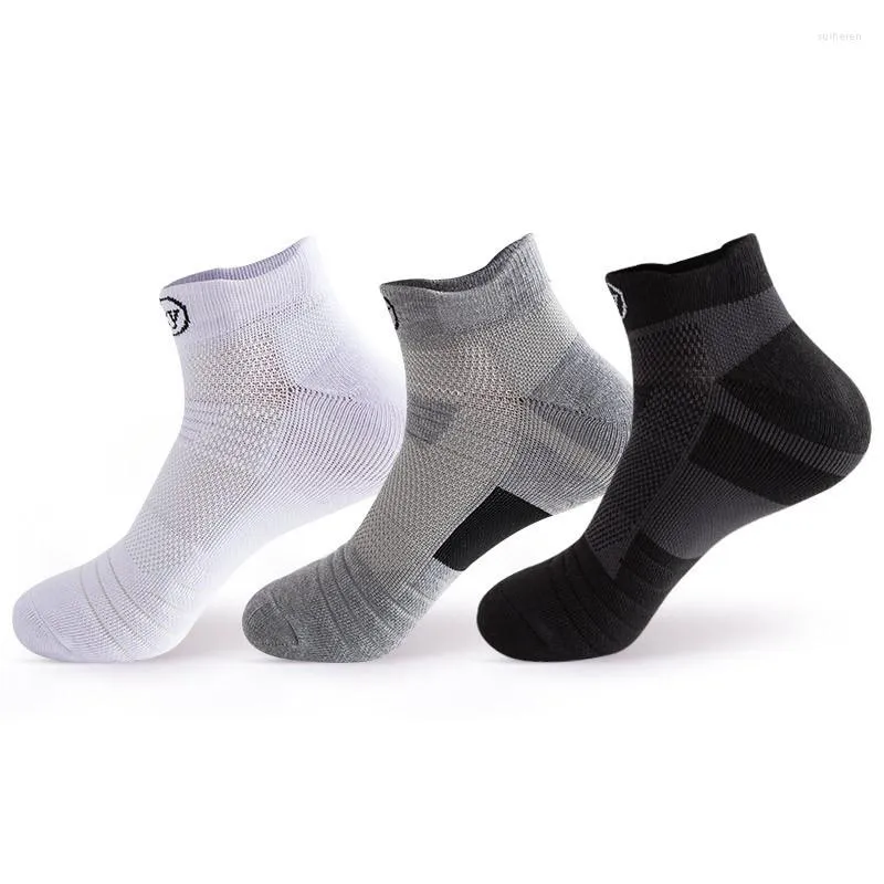 Erkek Çoraplar 1Pair Erkekler Spor Yürüyüş Çorapları Kalın Ter Ter Absorban Kısa Açık Mekan Basketbol Sockmen's