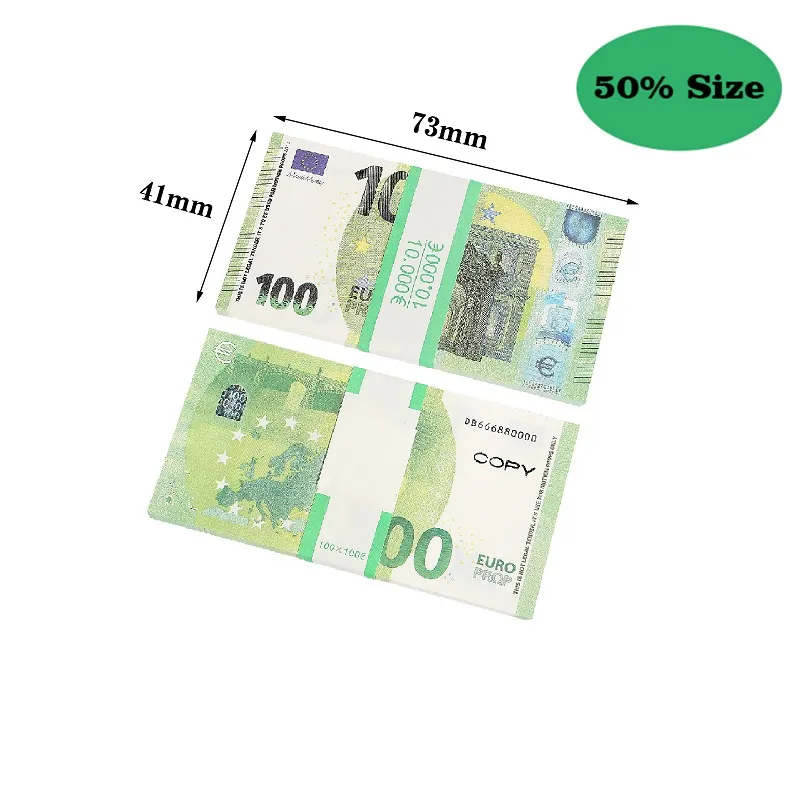 PROP Money Copy Banknote Festive Party Toy Valuta Party False Money Euro Children Regalo da 50 dollari Billet Fucing Billet