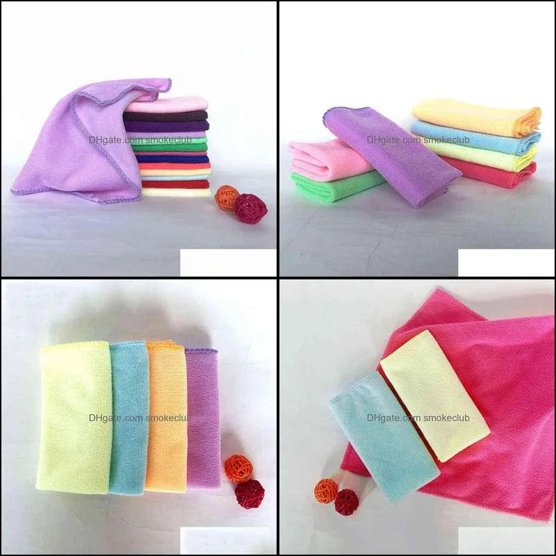 10pcs/lot Soft Microfiber Hand Towel Quick Dry Face Towel Square Car Table Cleaning Cloth Household Cleaning Cloth Multifunction