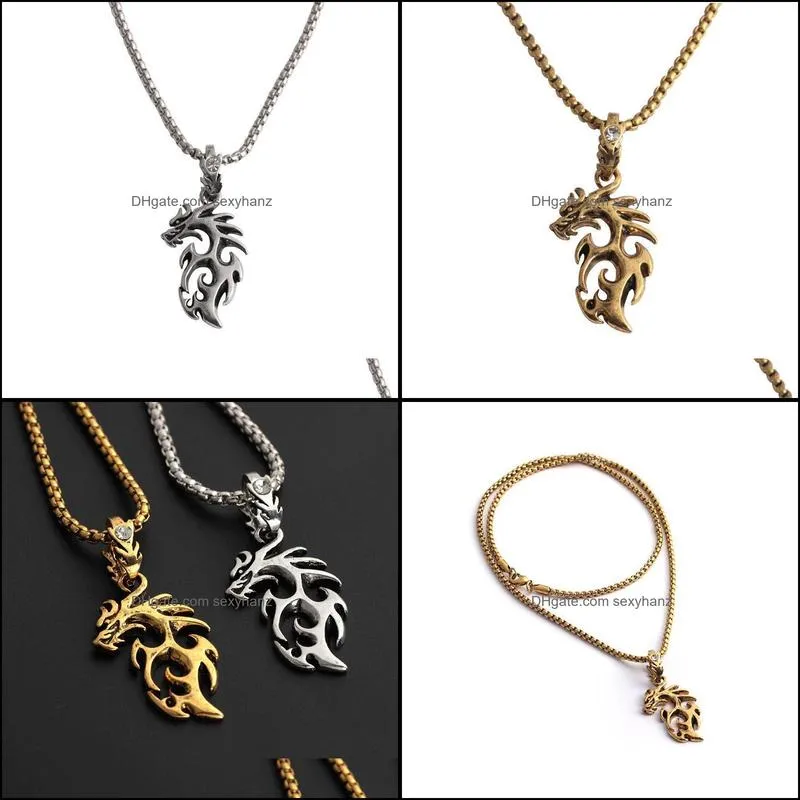 hip hop jewelry fashion fine chain cool dragon pendant necklaces beautifully jewelry accessories men necklace