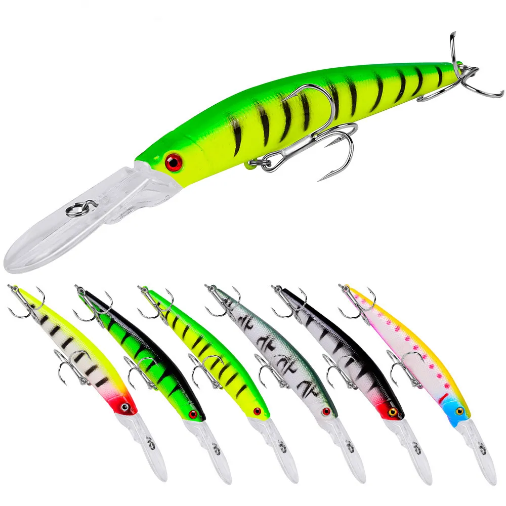 Lot De 6 Leurres De Pêche Artificiels – 10 Cm, 11 G, Chatterbait Crankbait, Yeux 3D, Eau Douce Et Salée