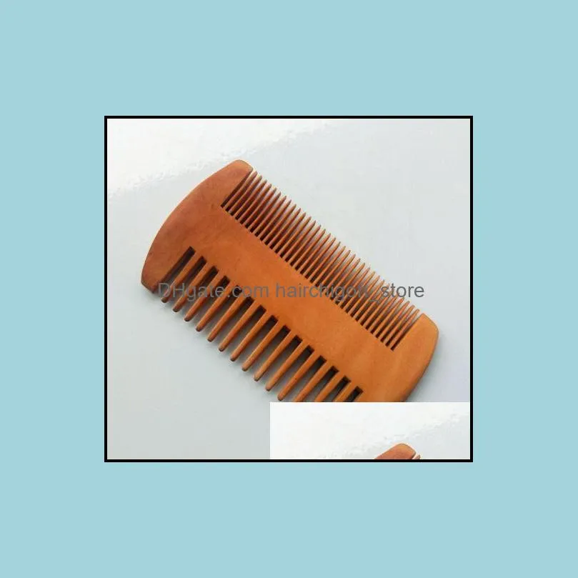 pocket wooden beard comb double sides super narrow thick wood combs pente madeira lice pet hair tool xb1