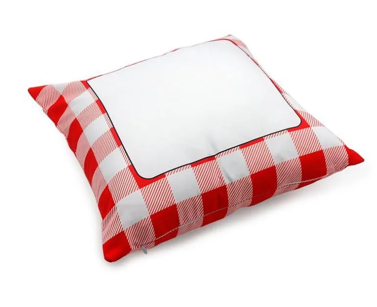Sublimation grid Pillow case Blank white Pillow Cushion Covers Polyester heat transfer Square Throw Pillowcase for Bench Couch Sofa 40*40cm SN6145