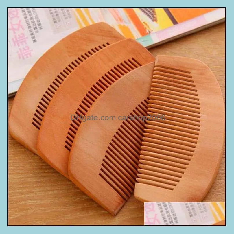 moq 50pcs custom your logo wooden hair comb beard comb premium pear wood hair brush amazon hot sale customized barber comb pocket