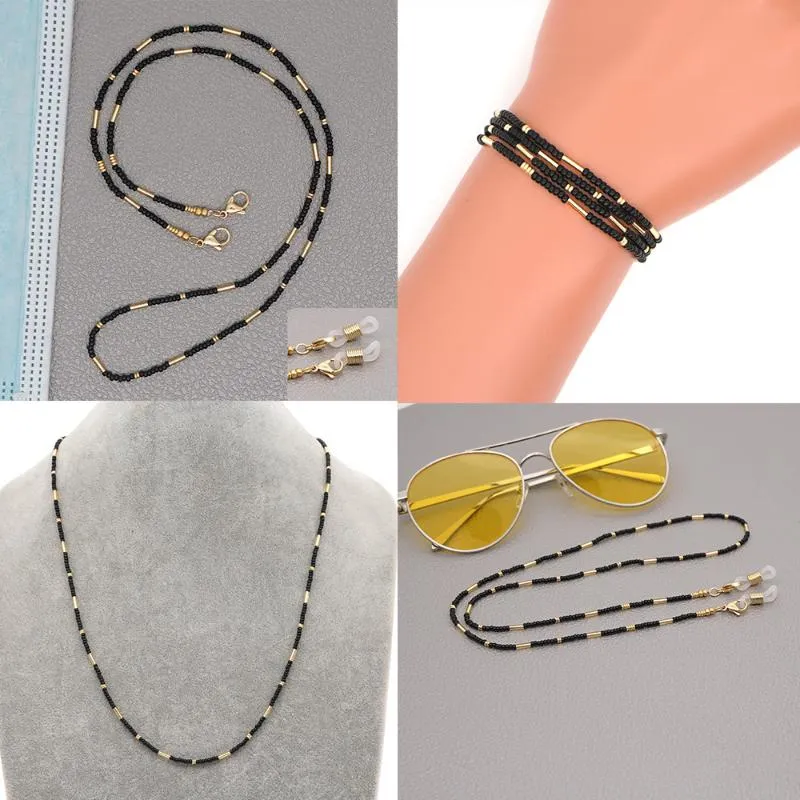 Chains Beaded Mask For Women Chain Lanyard Anti-Slip Anti-Lost Glasses Multifunctional Color NecklaceChains