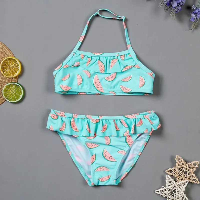 Women's Swimwear 1-9Y Toddler Baby Girls Watermelon Swimsuit Kids Bikini Set Biquini Infantil High Quality Beach Wear-ST260Women's