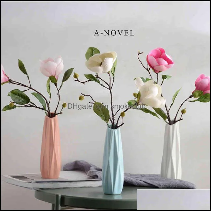 Wintersweet Magnolia Artificial Set Fake Living Room Home Decoration Dining Bouquet Tea Table Dried Flower