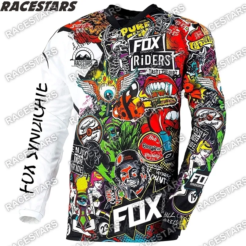 ركوب الدراجات الطويلة الأكمام Enduro Motocross Jersey Downhill Mountain Bike DH maillot ciclismo hombre قميص التجفيف السريع 220616