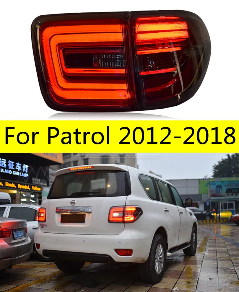 Fanali posteriori dinamici a LED per indicatori di direzione per Patrol 2012-20 18 Tourle Luci di retromarcia posteriori DRL Fanale posteriore di ricambio Lampada fendinebbia