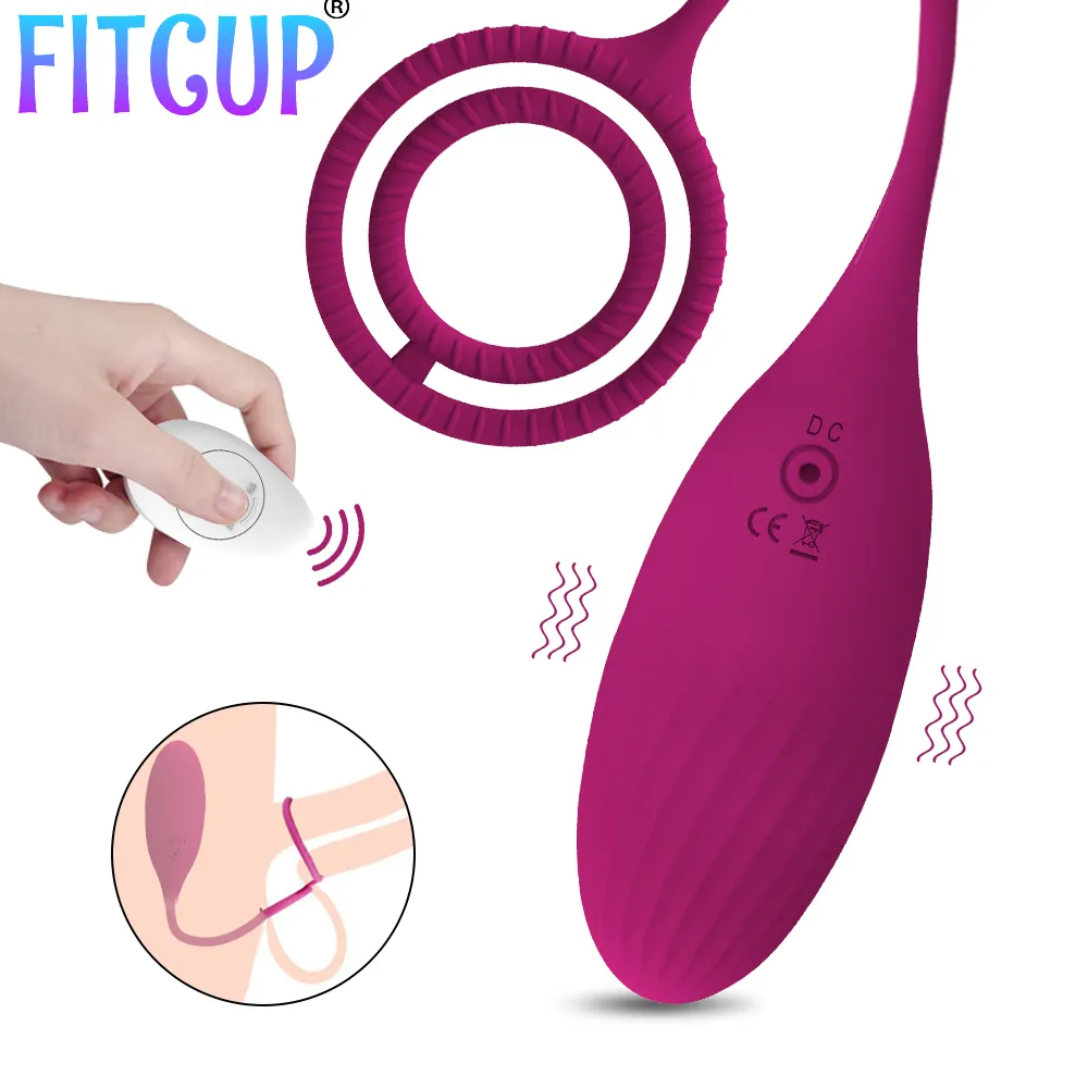 Vibrerande ägg vagina vibratorer för kvinnor klitoris stimulering dubbel penis ring dildo kvinnliga vibrator sexiga leksaker par