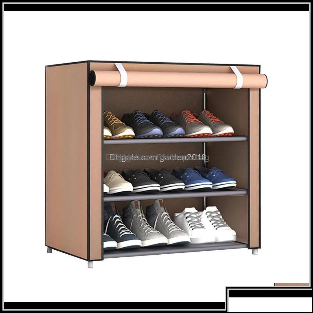 Storage Holders & Racks Home Organization Housekee Garden Drop Delivery 2021 4/5/6/8/10 Layer Dustproof Non-Woven Shoe Rack Bedroom