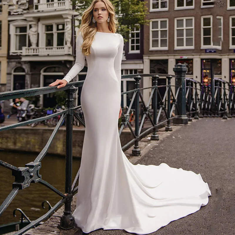 Mermaid Wedding Dress Backless Lace Applique Organza with Monarch Train and  3/4 Sleeves from Dhgate Mermaid Wedding Dresses - price 296.61