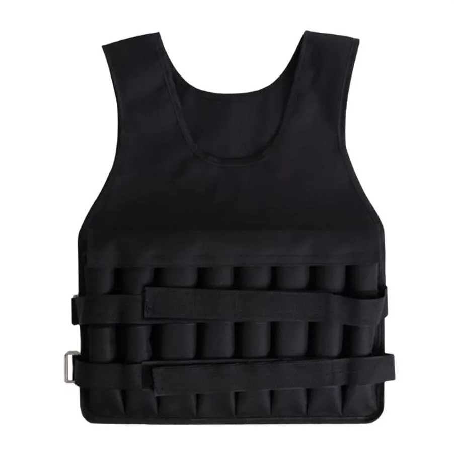 20KG Loading Weight Vest For Boxing Weight Training Workout Fitness Gym Equipment Adjustable Waistcoat Jacket Sand Clothing253C