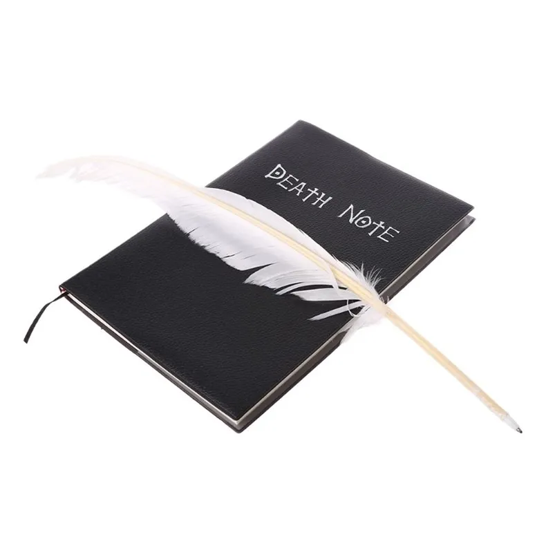 Death Note Cosplay Notebook Feather Pen Book Animation Art Writing Journal 220711