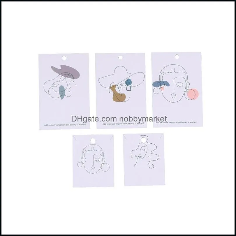 18 Style 100pcs/lot 6*9cm Earrings/Necklace Display Cards, Jewelry Copper Card Thick European and American Design Display Packaging