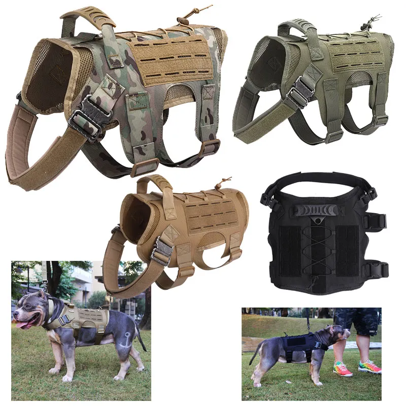 Outdoor Kamuflagetactical Dog Training Kamizelka uprzężą ubrania psów Molle Lad LATH TARVERROR NOS06-217