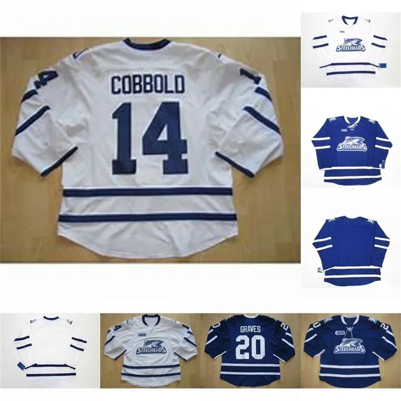 Ceomit Mississauga Steelheads 14 Cobbold 20 Graves Mens Womens Youth 100% haft cusotm dowolne nazwisko dowolne numer hokeja koszulka taniej szybka wysyłka