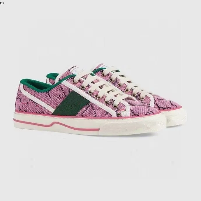 Les dernières baskets de tennis 1977 pour hommes et femmes avec sangles en coton vert et rouge inluxe fashion casual coach design mkjj849869