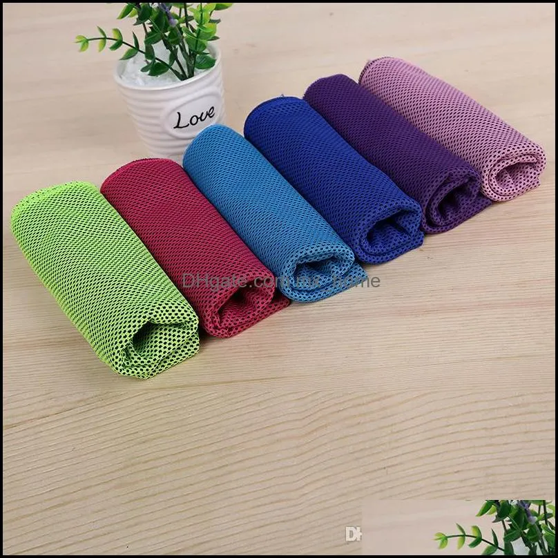 Ice Cold Multicolor Towel 80*30cm Summer Anti Sunstroke Instant Cooling Towel Heat Relief Reusable Chill Quick Dry Cool Towel