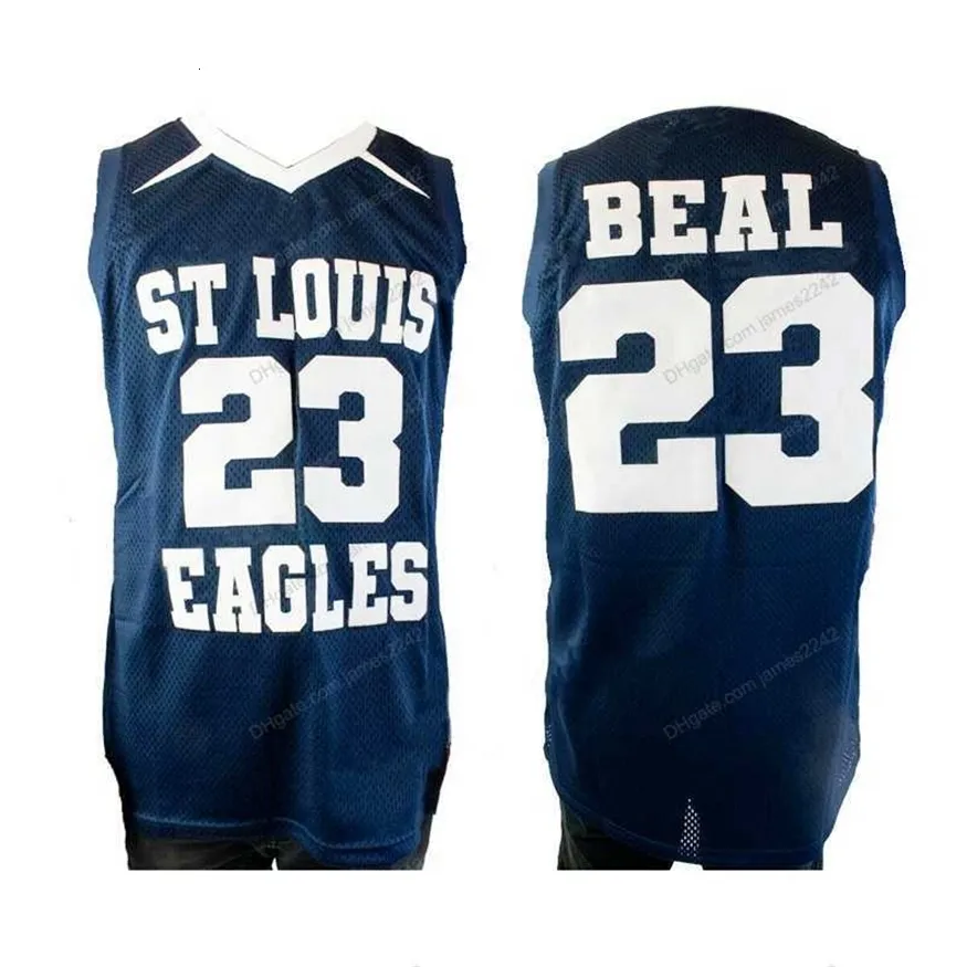 Nikivip Custom Bradley Beal #23 High School Basketball-Trikot, Herren, genäht, Blau, Größe S-4XL, beliebiger Name und Nummer, Top-Qualität