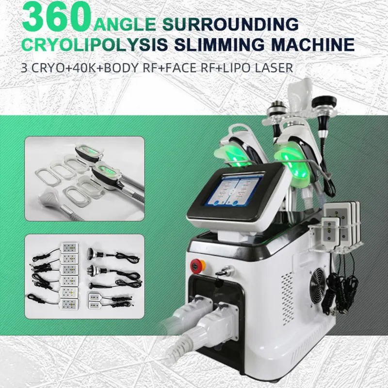 crio portatile macchina dimagrante per crioterapia a 360 gradi macchina per congelamento grassi a 360 gradi criolipolisi con cavitazione RF