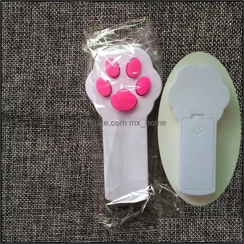 Cat Footprint Shape LED Light Laser Toys Tease Funny Cats Rods Pet Toy Creative 5 Colorsa16
