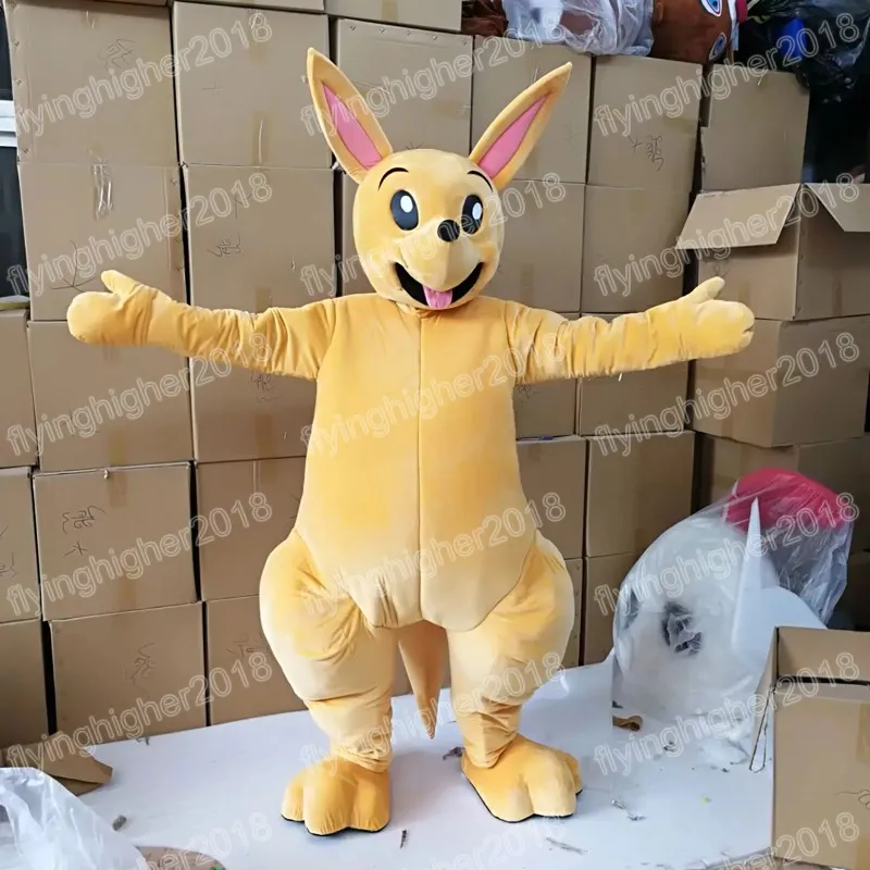 Hallowee kangaroo Mascot Costume Cartoon Anime theme character Carnival Adult Unisex Dress Christmas Fancy Performance Party Dress