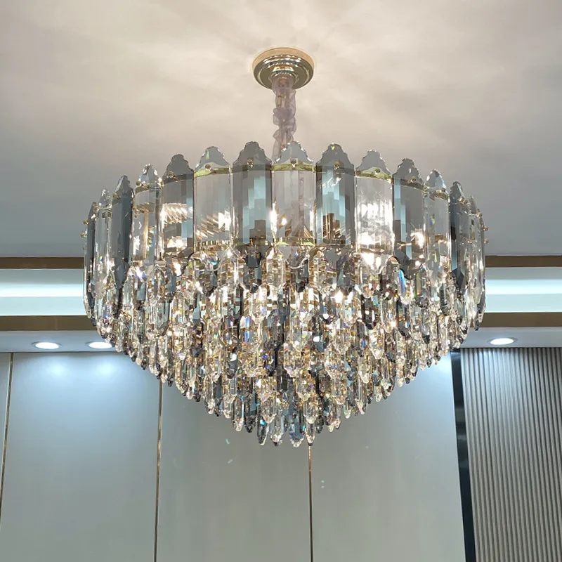 Full Crystal Light Luxury Woonkamer Kroonluchter Simple Post-Moderne Sfeer Eetkamer Slaapkamer Lamp WL
