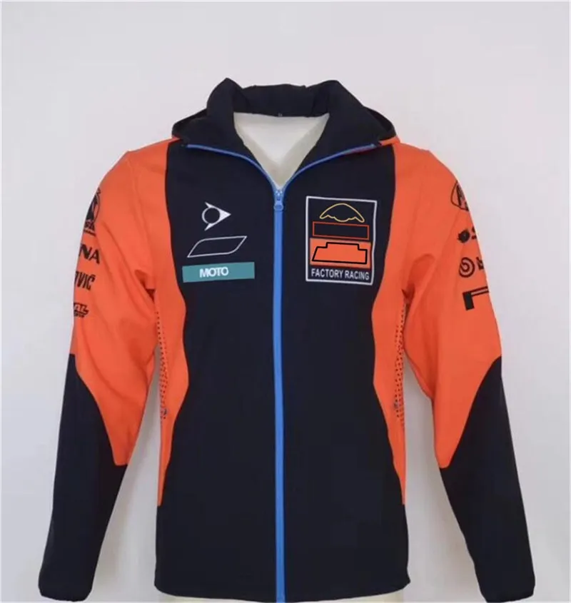 2022 new off-road motorcycle sweater riding suit windproof racing suit jacket plus cotton factory team uniform292t