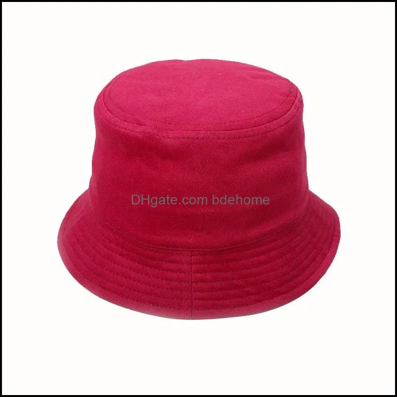 Plain Kids Bucket Hats Baby Boys Girls Caps Fishing Hat Cotton Sun Hat Children Breathable Summer Beach Hat 814 Q2