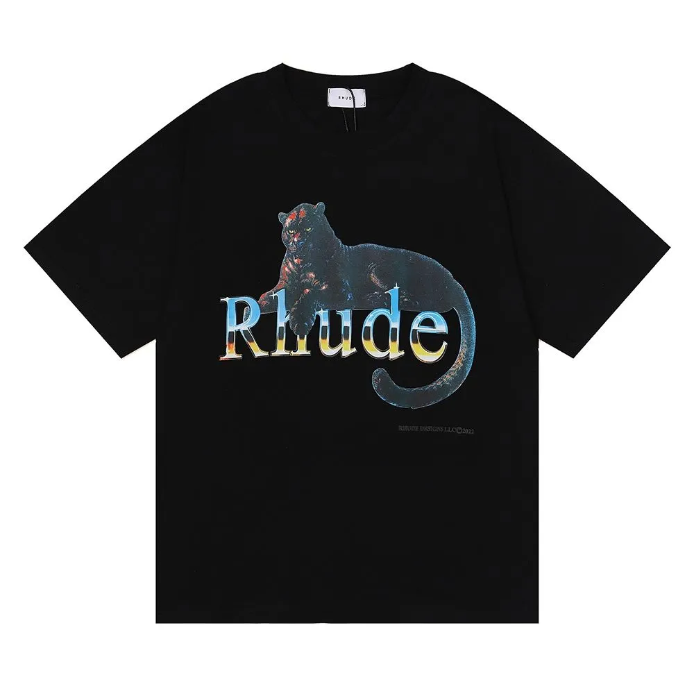 夏のメンズTシャツレディースrhudeデザイナーのためのrhudeデザイナートップスポロス刺繍Tシャツ服