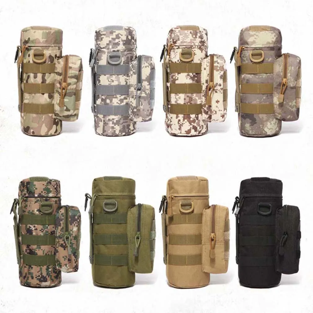 Reseverktygskokare Set Hydration Gear Outdoor Tactical Molle Water Bag för camping Vandring Fiske axelflaskhållare Bottle Pouch