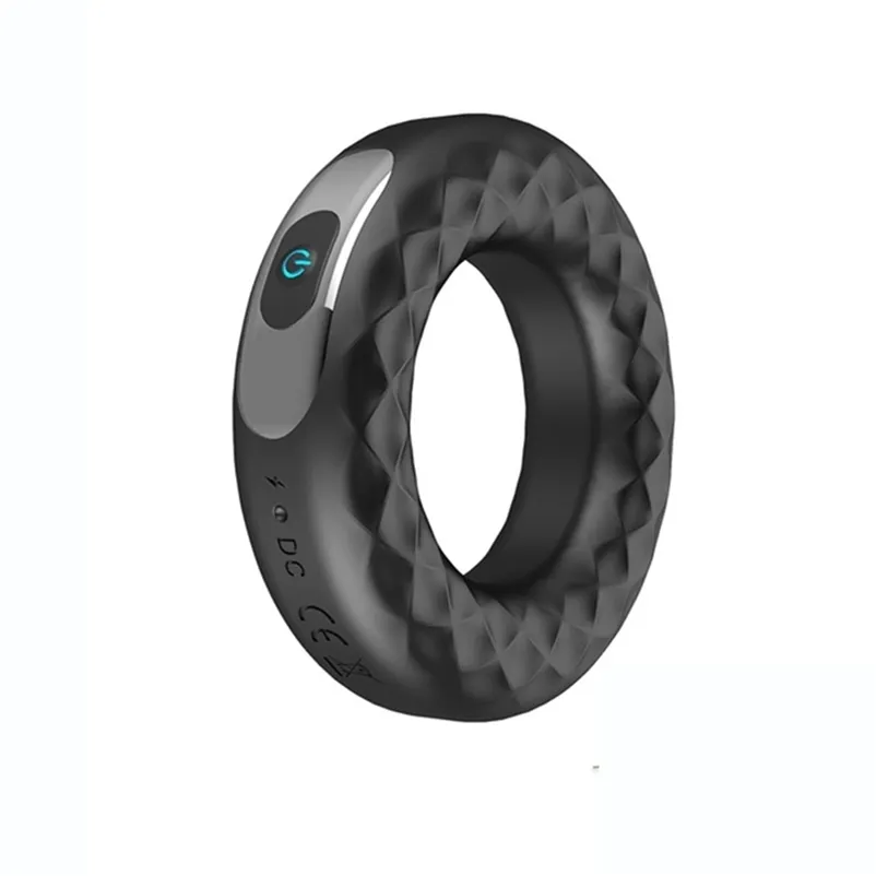 Vibrating Massage Ring With 10 Modes Rechargeable Couples Massager_voghion.com