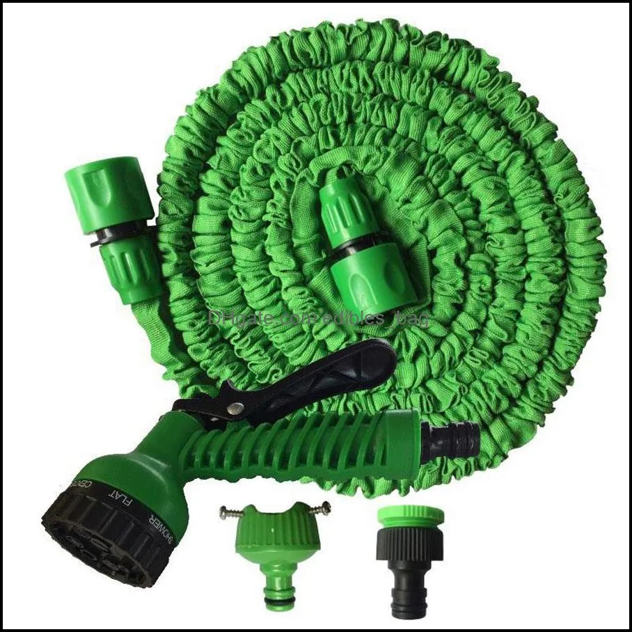 high quality retractable 50ft water hose set with multi-function water gun easy use house garden washing expandable hose set dh0755-1