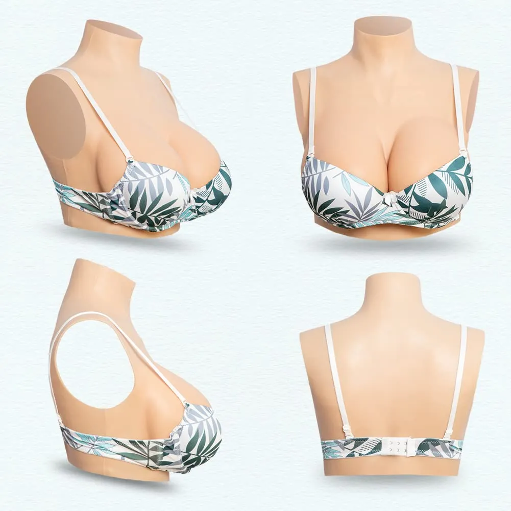 Silicone Breast Plate Forms For Crossdressers & Cosplay – B To H Cup, Medical Grade, Swim-Safe