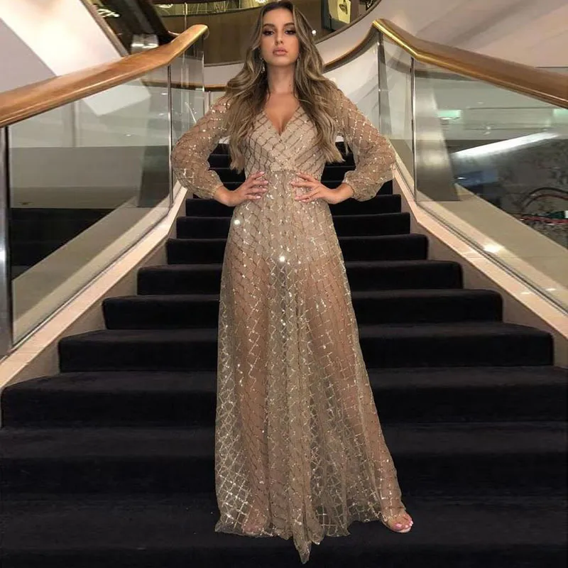 Plus Size Sequin Evening Gown with Hollow Back and Sweep Train Taffeta  Fabric from Dhgate Evening Dresses - price 135.58