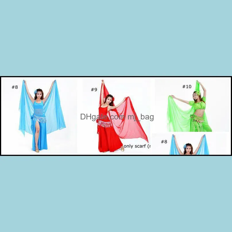 belly dance scarf hand scarfs for dance chiffon scarf throwing yarn scarf shawls veils festive party supplies 250x120cm