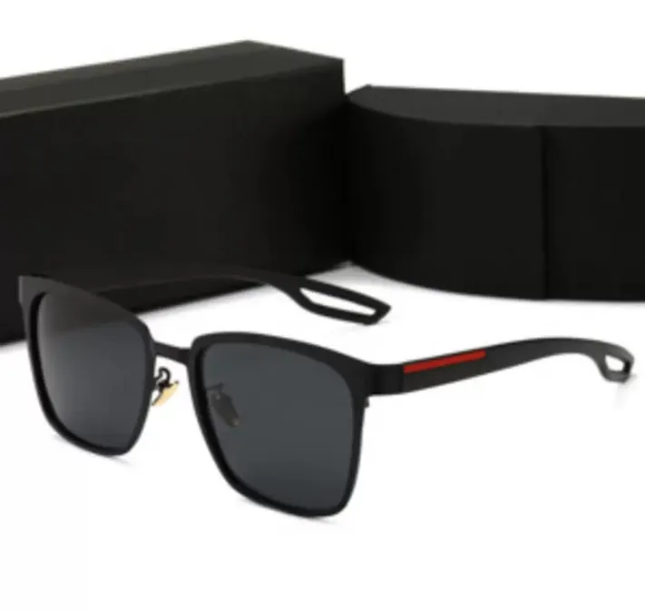 Mens Designer Sunglasses Women Luxury Sun Glasses UV400 Plated Square Frame Brand Retro Polarized Fashion Goggle Highly Quality Optional With Box 6 Color